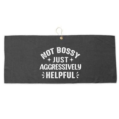 Not Bossy Just Aggressively Helpful Large Microfiber Waffle Golf Towel