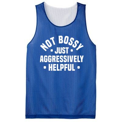 Not Bossy Just Aggressively Helpful Funny Mesh Reversible Basketball Jersey Tank