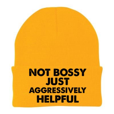 Not Bossy Just Aggressively Helpful Funny Knit Cap Winter Beanie