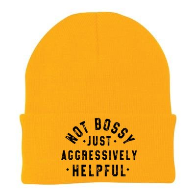 Not Bossy Just Aggressively Helpful Funny Knit Cap Winter Beanie