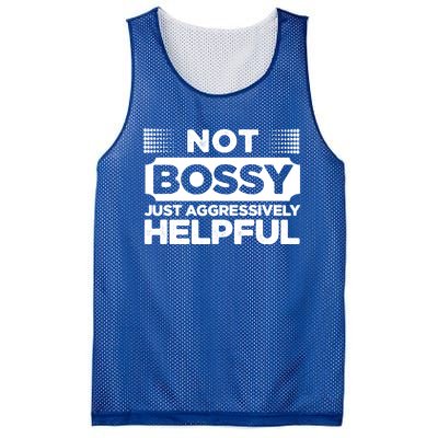 Not Bossy Just Aggressively Helpful Funny Mesh Reversible Basketball Jersey Tank