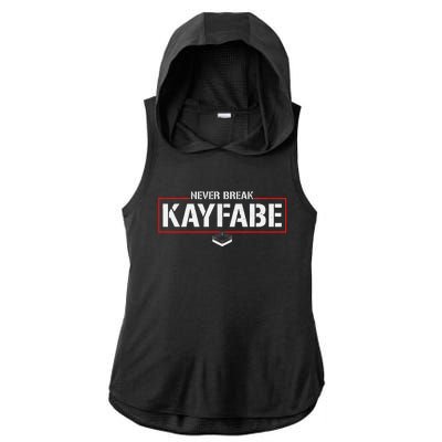 Never Break Kayfabe Pro Wrestling Ladies PosiCharge Tri-Blend Wicking Draft Hoodie Tank