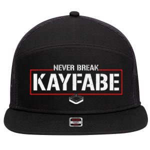 Never Break Kayfabe Pro Wrestling 7 Panel Mesh Trucker Snapback Hat