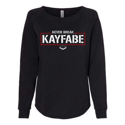 Never Break Kayfabe Pro Wrestling Womens California Wash Sweatshirt