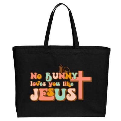 No Bunny Loves You Like Jesus Cotton Canvas Jumbo Tote