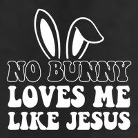 No Bunny Loves Me Like Jesus Cute Easter 7 Panel Mesh Trucker Snapback Hat