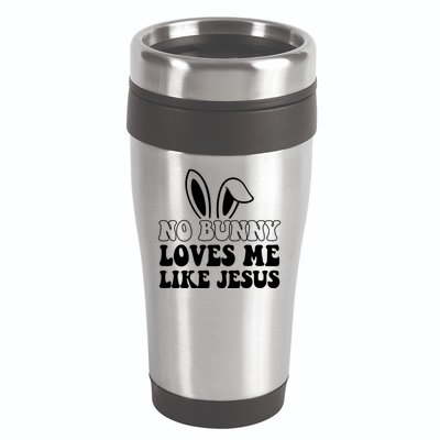 No Bunny Loves Me Like Jesus Cute Easter 16oz Travel Tumbler