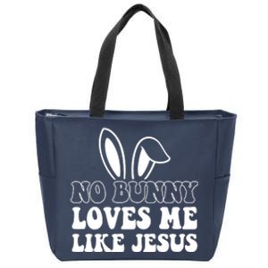 No Bunny Loves Me Like Jesus Cute Easter Zip Tote Bag