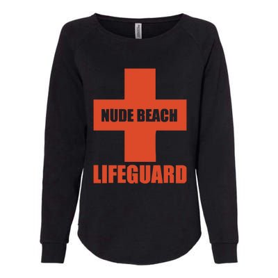 Nude Beach Lifeguard Womens California Wash Sweatshirt