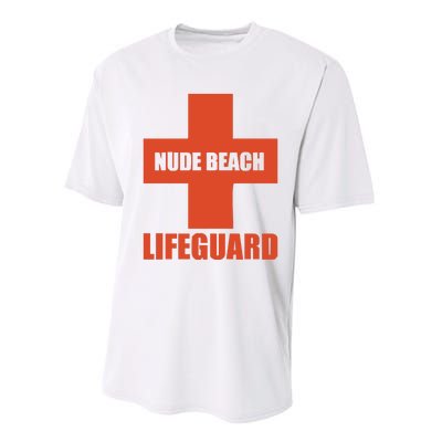 Nude Beach Lifeguard Performance Sprint T-Shirt