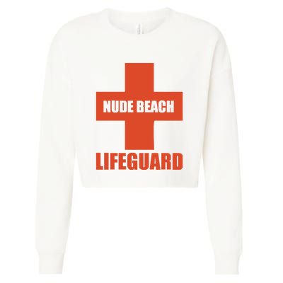 Nude Beach Lifeguard Cropped Pullover Crew