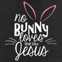 No Bunny Loves Me Like Jesus Easter 7 Panel Mesh Trucker Snapback Hat