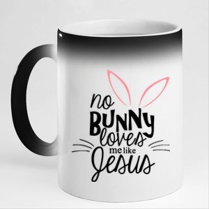 No Bunny Loves Me Like Jesus Easter 11oz Black Color Changing Mug