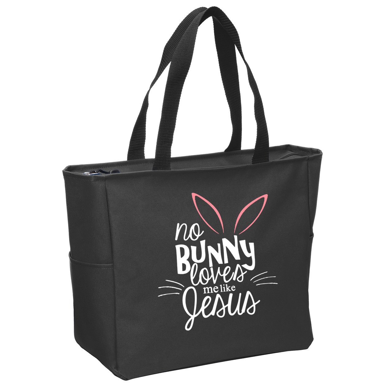 No Bunny Loves Me Like Jesus Easter Zip Tote Bag