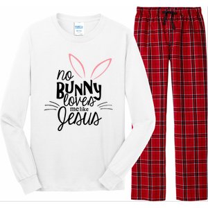 No Bunny Loves Me Like Jesus Easter Long Sleeve Pajama Set