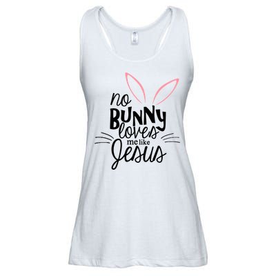 No Bunny Loves Me Like Jesus Easter Ladies Essential Flowy Tank