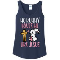 No Bunny Loves Me Like Jesus Easter Christian Religious Ladies Essential Tank