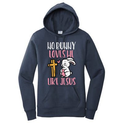 No Bunny Loves Me Like Jesus Easter Christian Religious Women's Pullover Hoodie