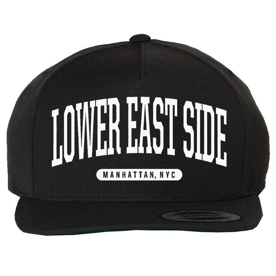 NYC Borough Lower East Side Manhattan New York Wool Snapback Cap