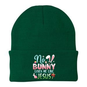 No Bunny Loves Me Like Jesus Easter Christian Religious Knit Cap Winter Beanie