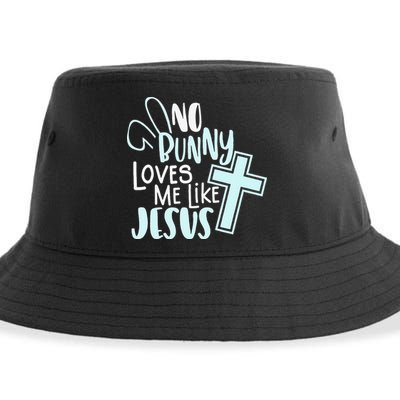 No Bunny Loves Me Like Jesus, Christian Easter Resurrection Sustainable Bucket Hat