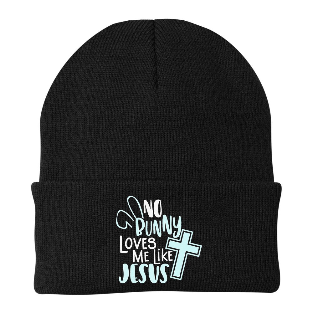 No Bunny Loves Me Like Jesus, Christian Easter Resurrection Beanie