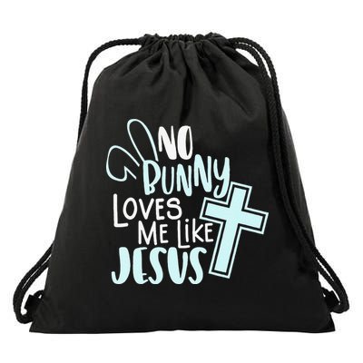 No Bunny Loves Me Like Jesus, Christian Easter Resurrection Drawstring Bag