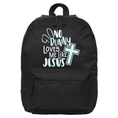 No Bunny Loves Me Like Jesus, Christian Easter Resurrection 16 in Basic Backpack