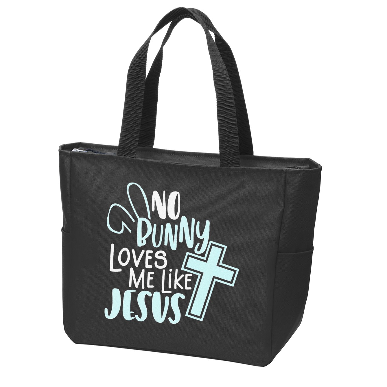 No Bunny Loves Me Like Jesus, Christian Easter Resurrection Zip Tote Bag
