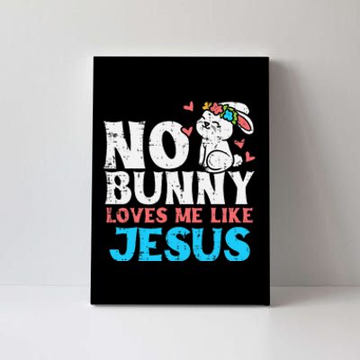 No Bunny Loves Me Like Jesus Christian Religious Easter Canvas