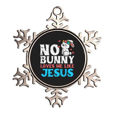 No Bunny Loves Me Like Jesus Christian Religious Easter Metallic Star Ornament