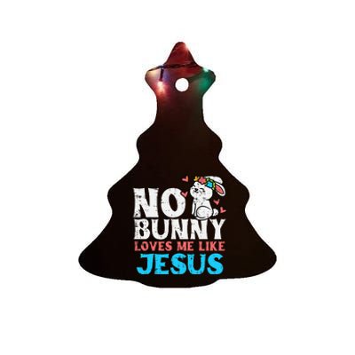 No Bunny Loves Me Like Jesus Christian Religious Easter Ceramic Tree Ornament