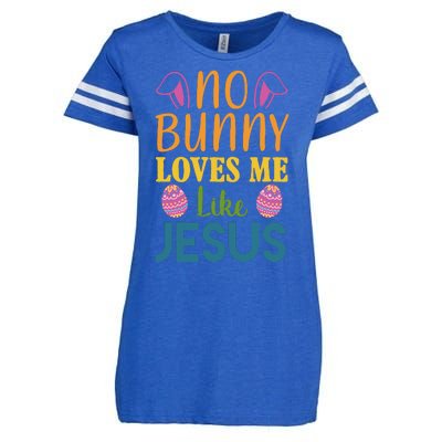 No Bunny Loves Me Like Jesus Easter Holiday Enza Ladies Jersey Football T-Shirt