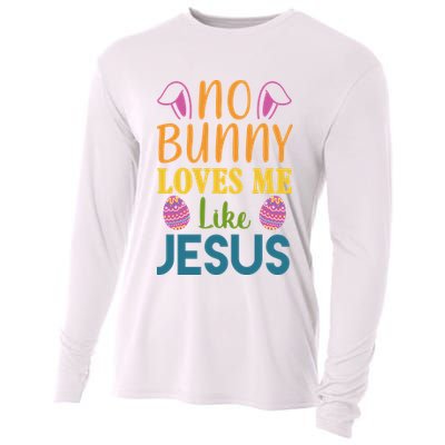 No Bunny Loves Me Like Jesus Easter Holiday Cooling Performance Long Sleeve Crew