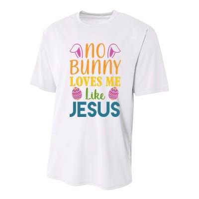 No Bunny Loves Me Like Jesus Easter Holiday Youth Performance Sprint T-Shirt