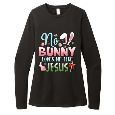 No Bunny Loves Me Like Jesus Easter Christian Religious Womens CVC Long Sleeve Shirt