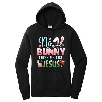 No Bunny Loves Me Like Jesus Easter Christian Religious Women's Pullover Hoodie