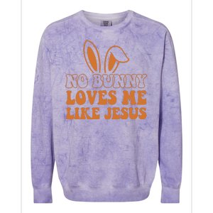 No Bunny Loves Me Like Jesus Easter Bunny Colorblast Crewneck Sweatshirt