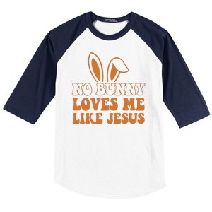 No Bunny Loves Me Like Jesus Easter Bunny Baseball Sleeve Shirt