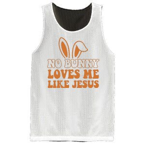 No Bunny Loves Me Like Jesus Easter Bunny Mesh Reversible Basketball Jersey Tank