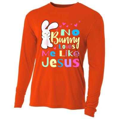 No Bunny Loves Me Like Jesus Jesus Loves Me Easter Cooling Performance Long Sleeve Crew