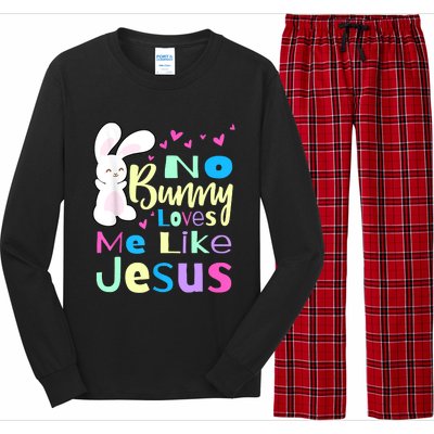 No Bunny Loves Me Like Jesus Jesus Loves Me Easter Long Sleeve Pajama Set