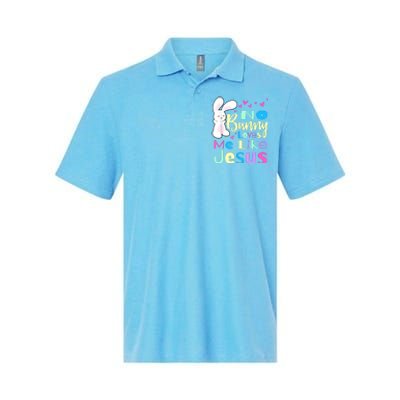 No Bunny Loves Me Like Jesus Jesus Loves Me Easter Softstyle Adult Sport Polo