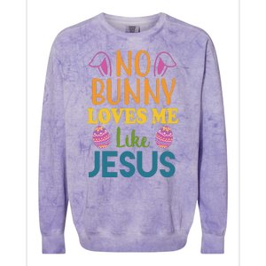 No Bunny Loves Me Like Jesus Easter Colorblast Crewneck Sweatshirt