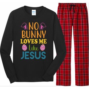 No Bunny Loves Me Like Jesus Easter Long Sleeve Pajama Set