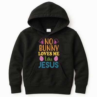 No Bunny Loves Me Like Jesus Easter Kids Hoodie
