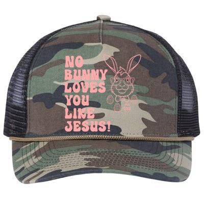 No Bunny Love You Like Jesus Great Gift Retro Rope Trucker Hat Cap