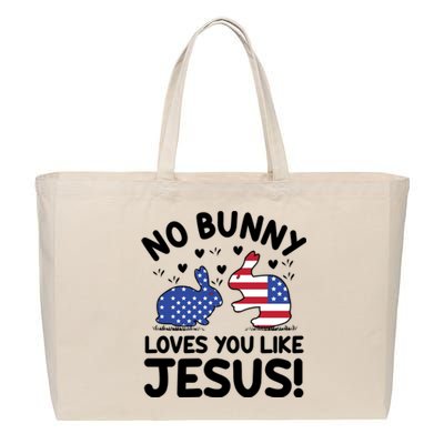 No Bunny Love You Like Jesus Gift Cotton Canvas Jumbo Tote