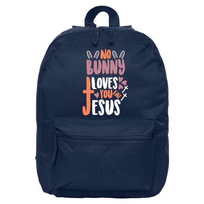 No Bunny Loves You Like Jesus Funny 16 in Basic Backpack