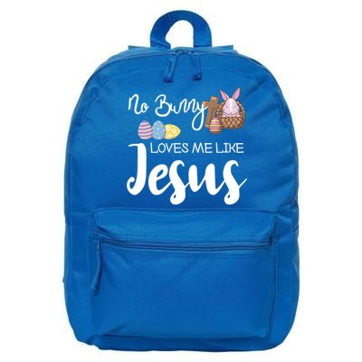 No Bunny Loves Me Like Jesus Easter Christian Graphic Gift 16 in Basic Backpack